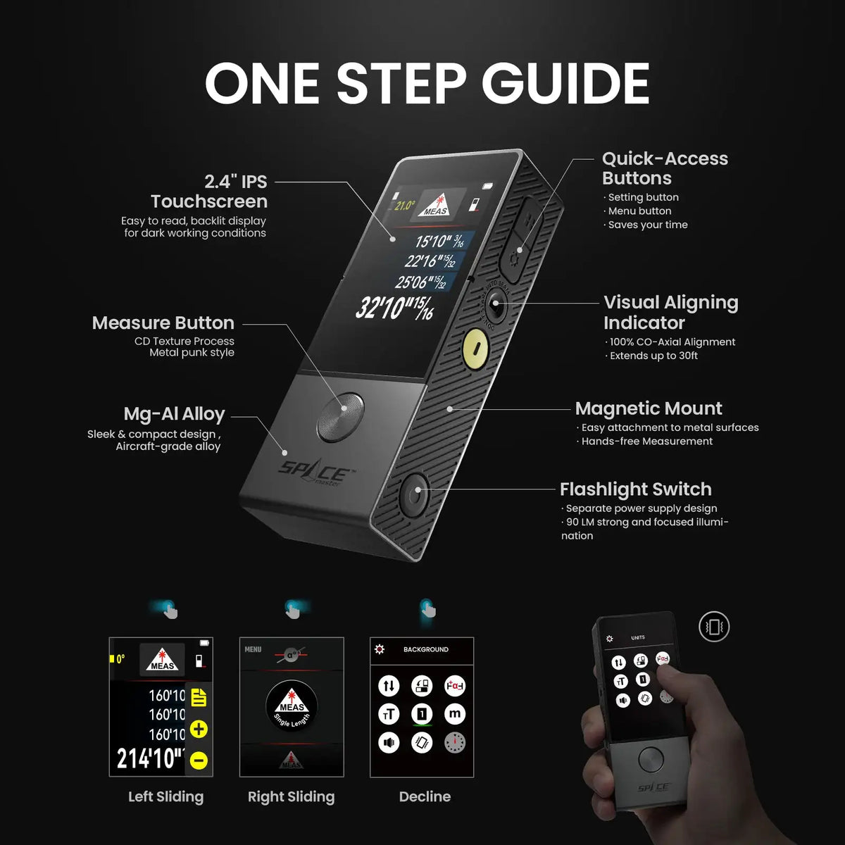 MILESEEY D9 Pro Laser Distance Meter — product view 5