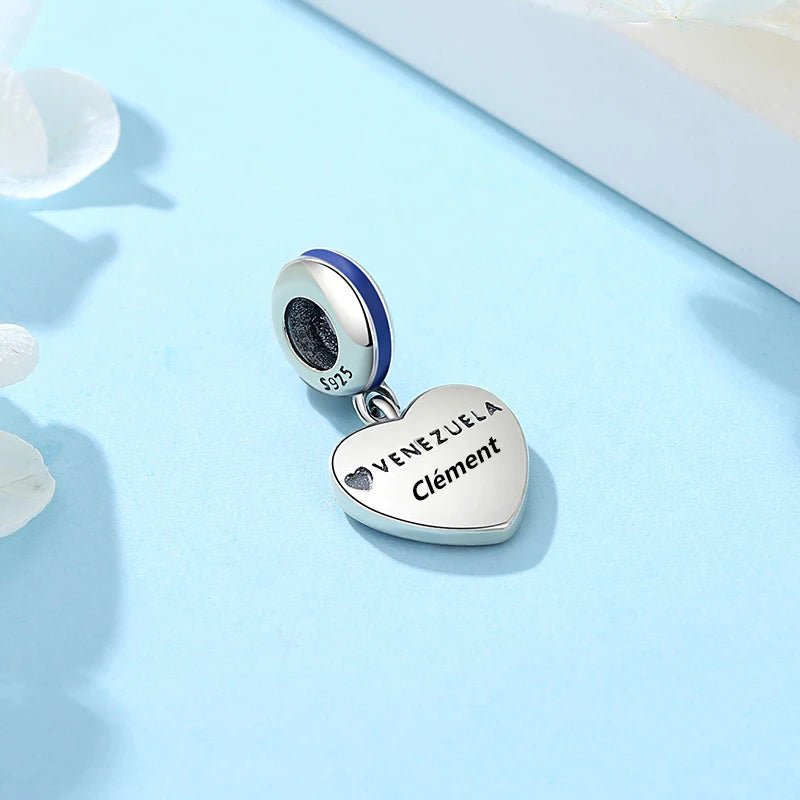 Sterling Silver Charm Flag Venezuela