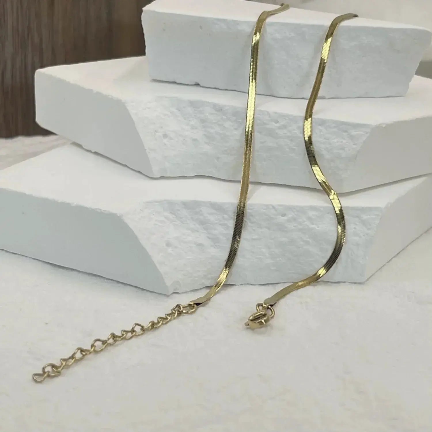 Minimalist Unisex Snake Chain Choker Necklace Gold Jewelry