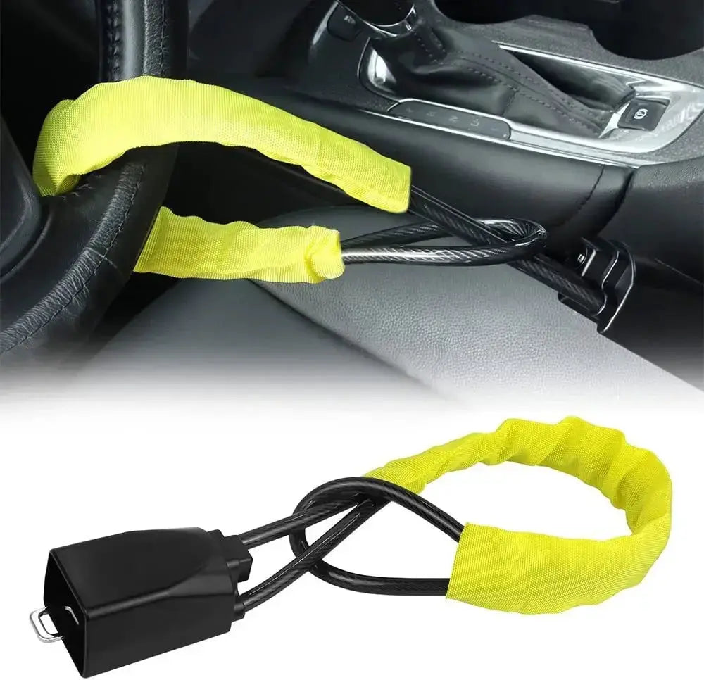 Car Steering Wheel Lock And Seat Belt Anti Theft Lock - OurLum.com