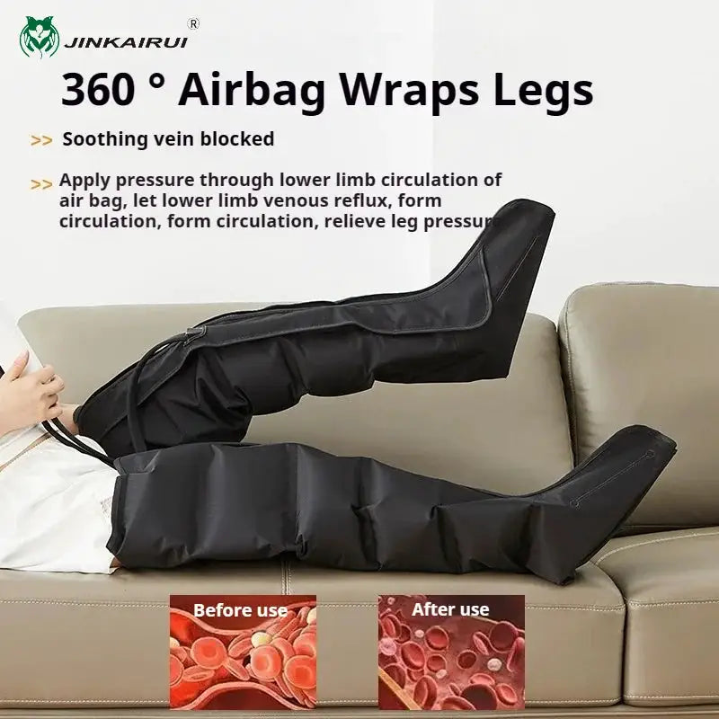 Electric Air Pressure Leg Massager Kneading Squeeze Deep Relaxation Calf Foot with Remote Control Sports Recovery Gift