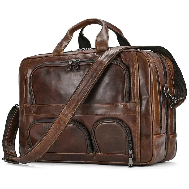 Leather Briefcase for Work Travel — product view 12
