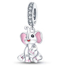 Charm Beads Sterling Silver Pink