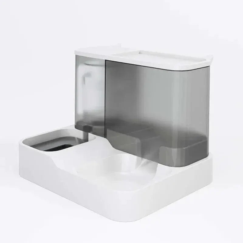 OUZEY Automatic Pet Feeder Water Fountain Bowl System