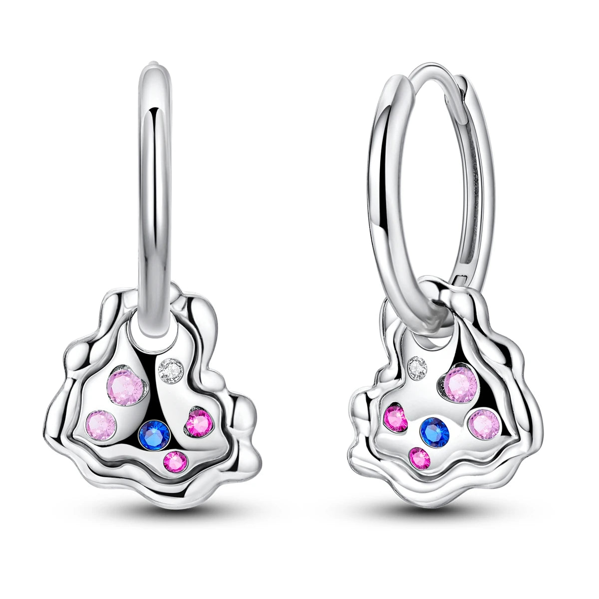 Silver Plated Hoop Earring Pendientes