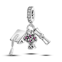 Silver Plated Charm Graduation Books