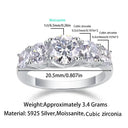 Round Moissanite Ring in Sterling Silver Stackable