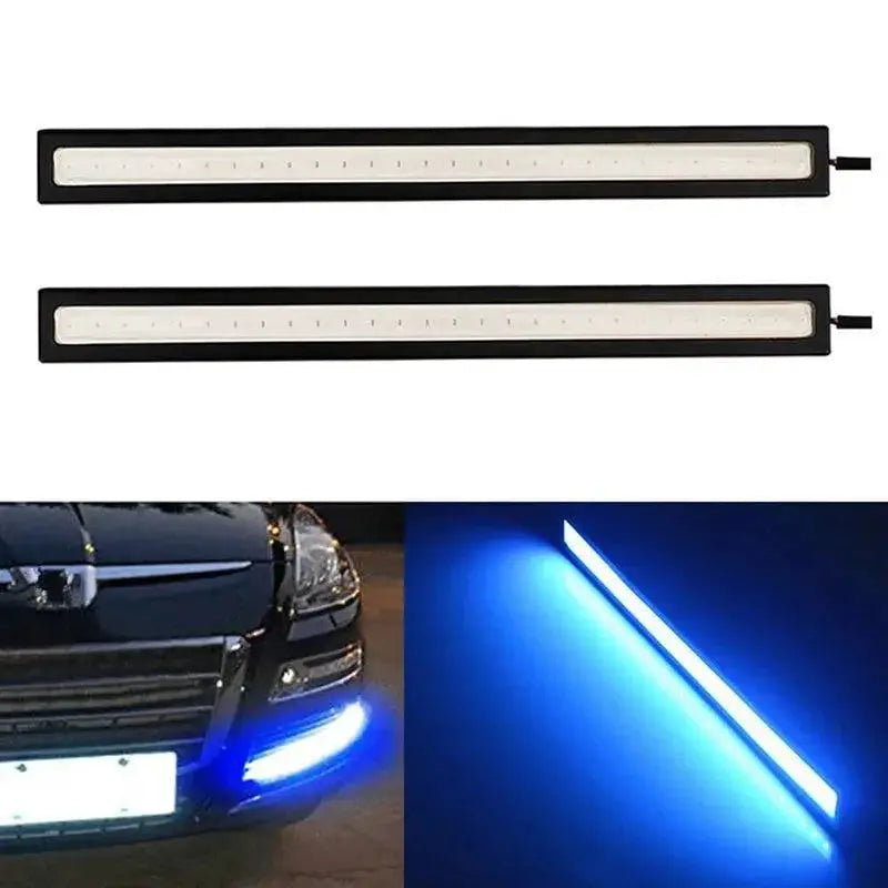 Blue LED Car COB Lights Enhanced Visibility Safety Upgrade