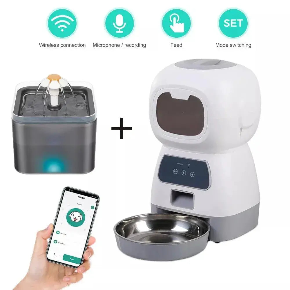 WiFi Automatic Pet Feeder Smart Food Dispenser Cat Dog Bowl