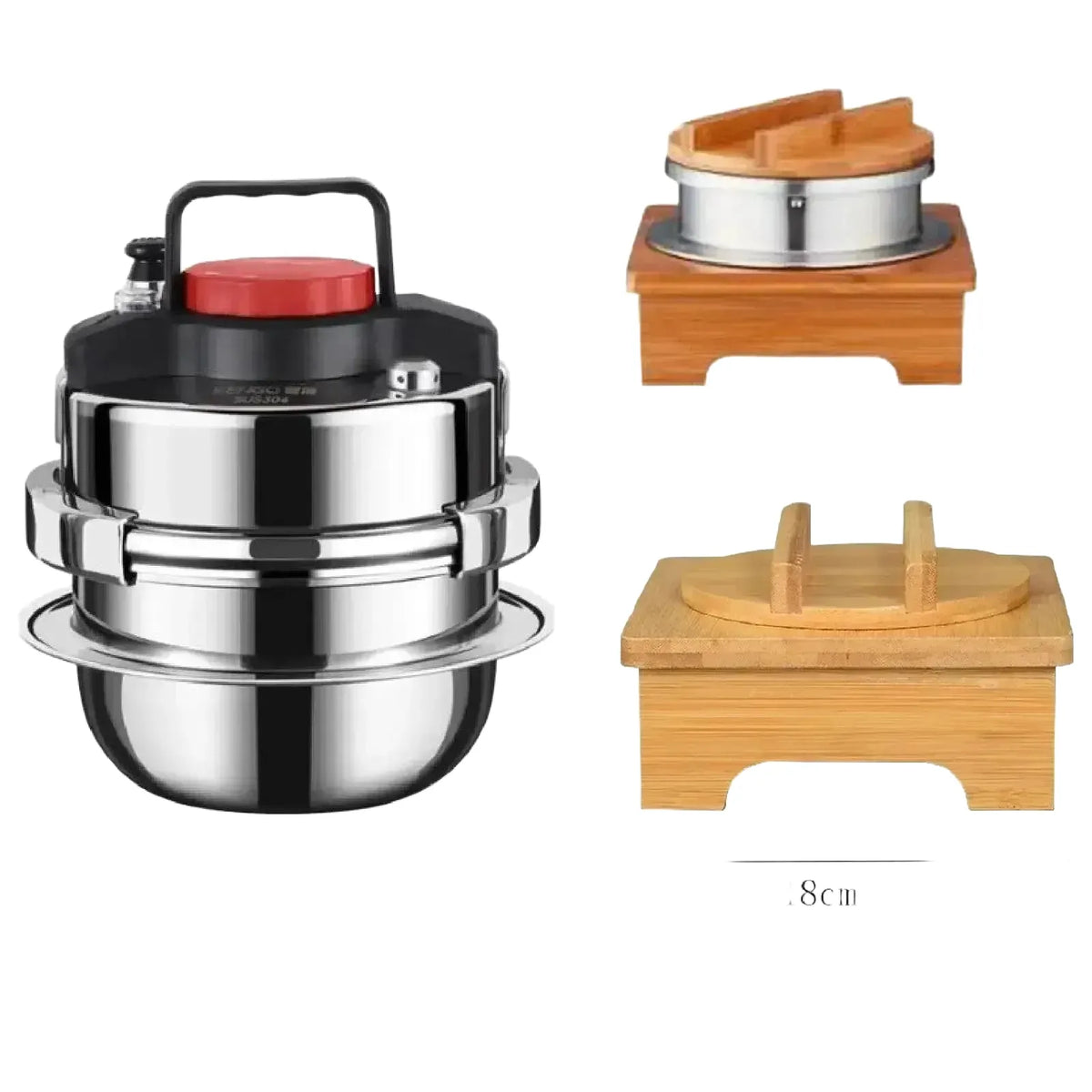 Compact Pressure Cooker for Easy Camping — 1 Pc Rack