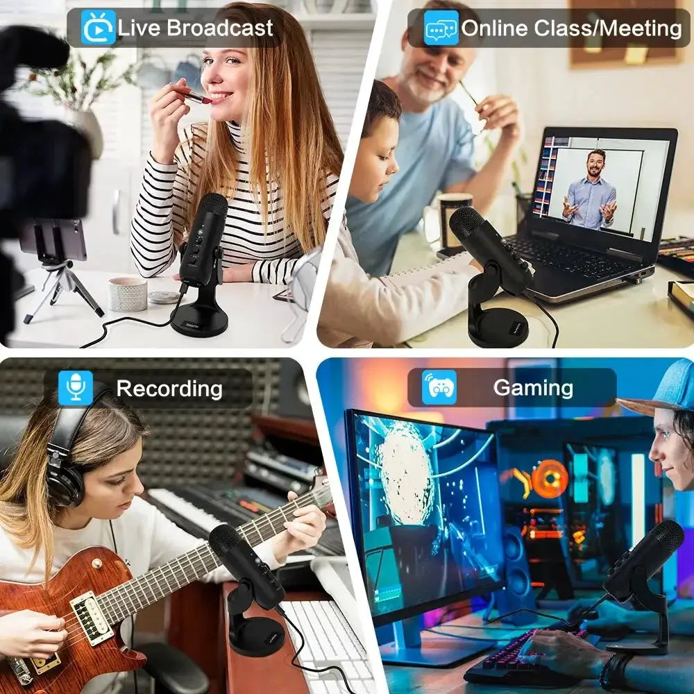 ZealSound MU900 USB Microphone For PC Mac Gaming Streaming