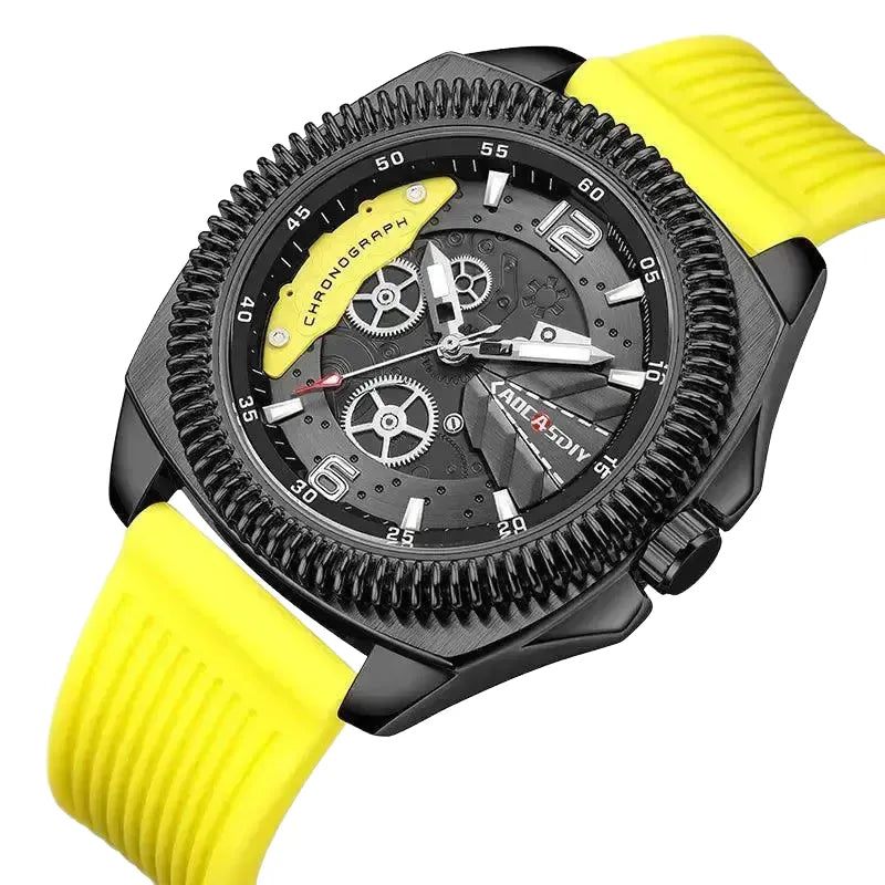 Chronograph Watch for Gentlemen Precise — AC6020-Black white