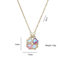 Fashion Retro Lucky Four Leaf Clover Necklace Gift for Women