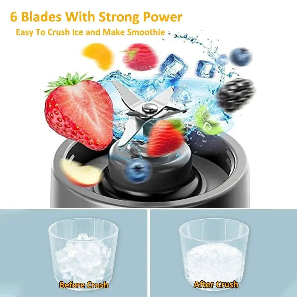 Mini Portable Blender USB Rechargeable Fruit Juicer Smoothie