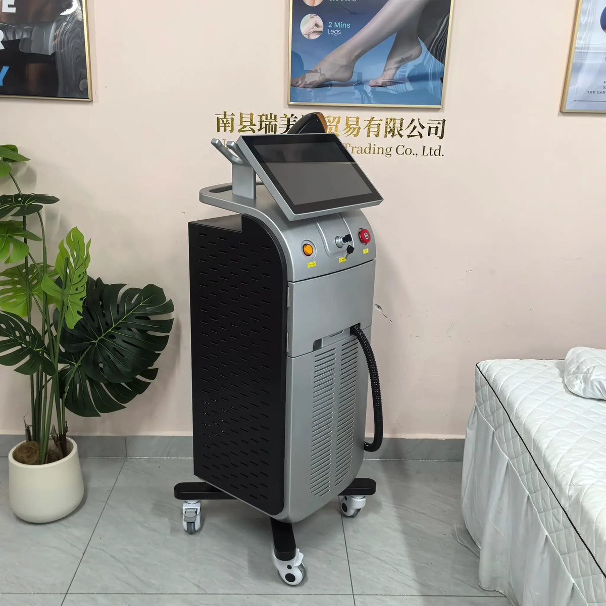 FAC 5000W Four Wavelength Ice Titanium Laser Machine, Vertical Black Silver Hair Removal & Picosecond Tattoo Removal Device