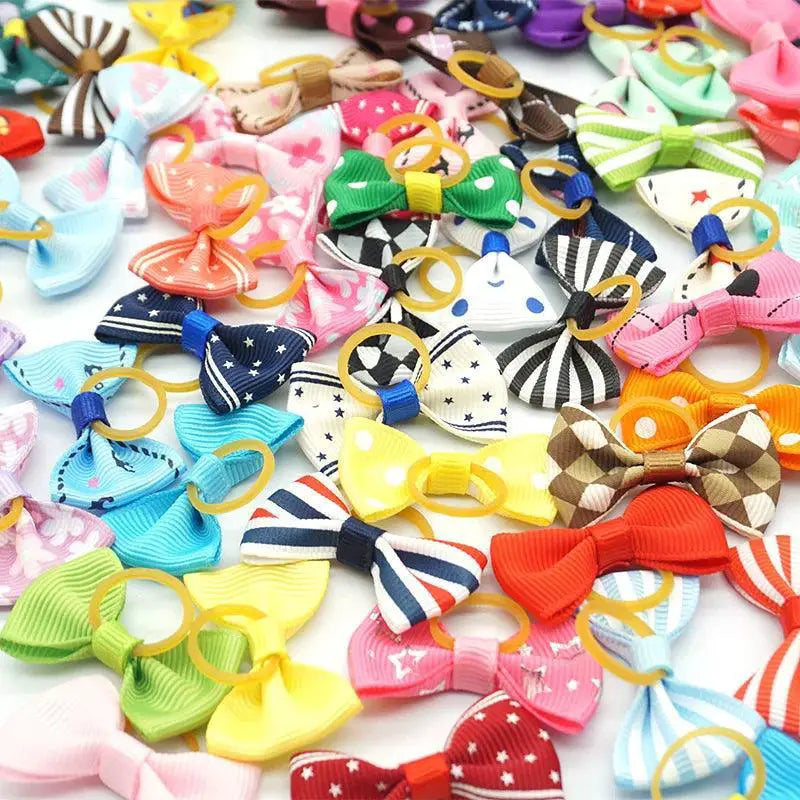 Ribbon Pet Hair Accessories For Dogs Cute Hair Bows Bands