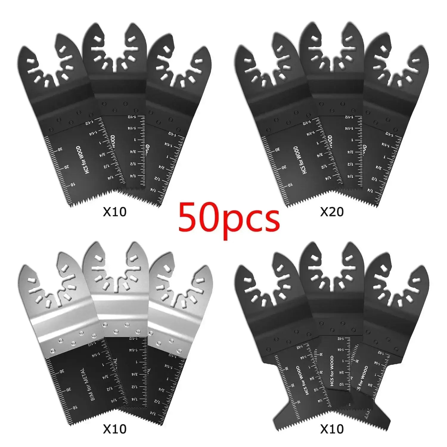 Bi Metal Oscillating Saw Blades Set For 100 Tools Kit