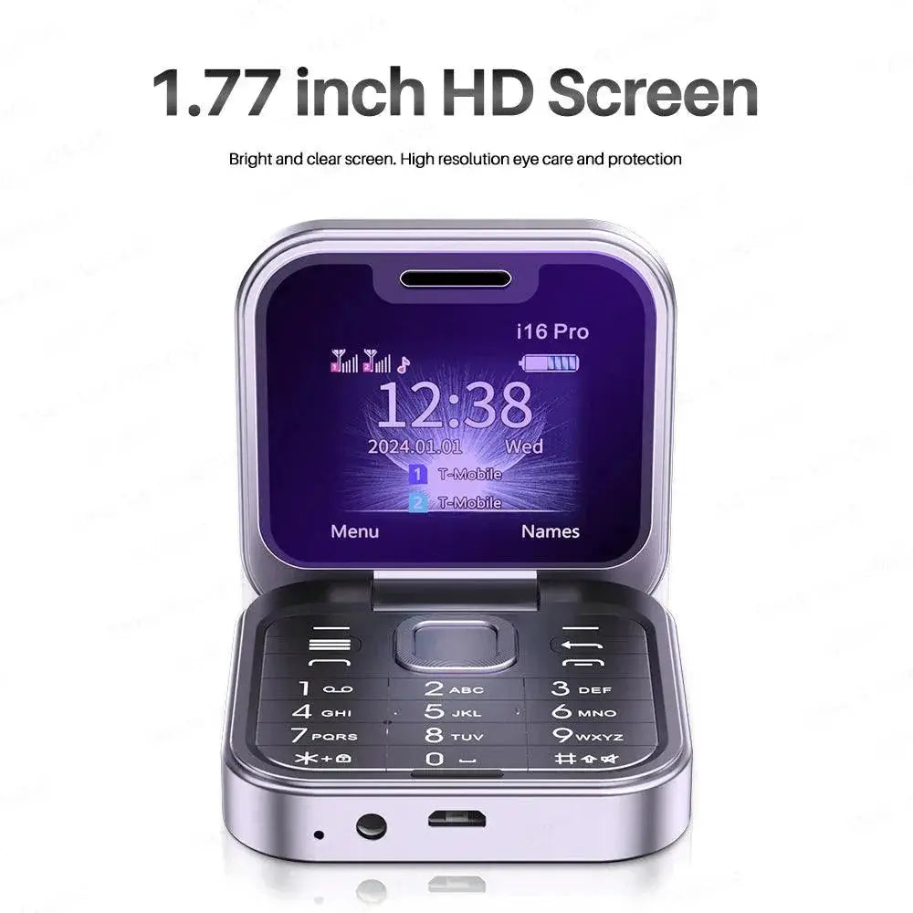 SERVO 2024 Mini Flip Phone 2SIM Small Display Compact Mobile