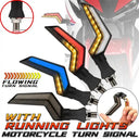 Amber DRL Motorcycle Turn Signal Light Dynamic Flowing Blinker Boost Visibility