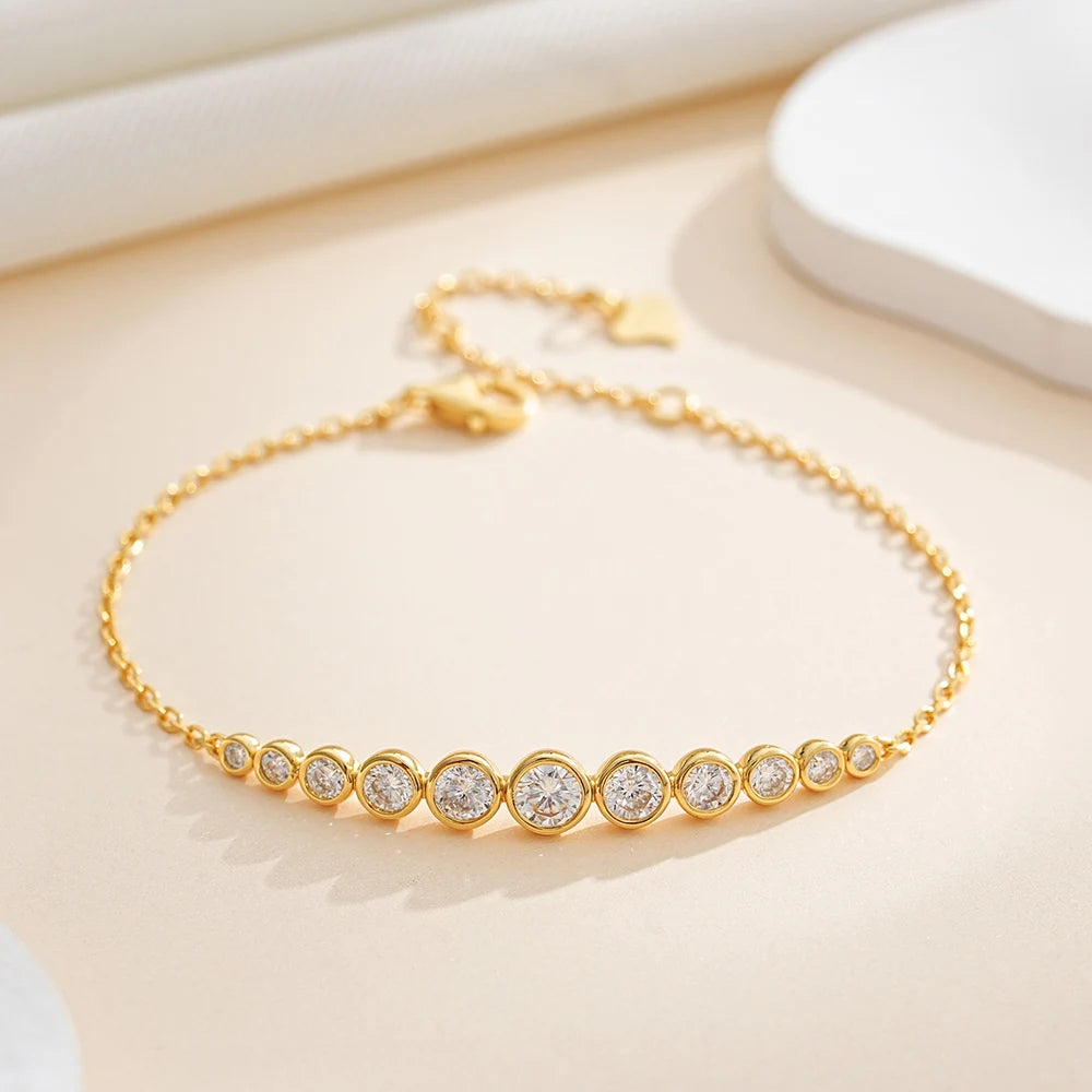 Round Moissanite Jewelry in Sterling Silver Fashion — product view 3