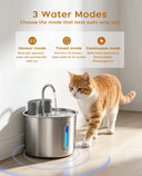 Cordless Stainless Steel Cat Water Fountain