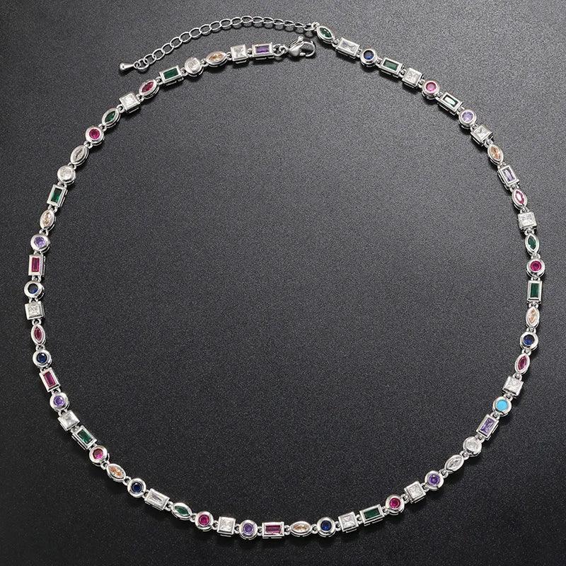 Zhukou Candy Necklace Women Cubic Zirconia Couples Jewelry