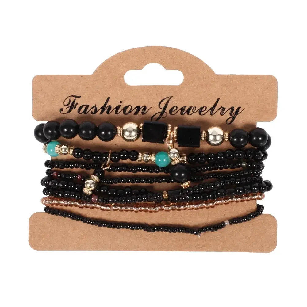 Bohemian Handmade Beads Bracelet Set For Women Summer