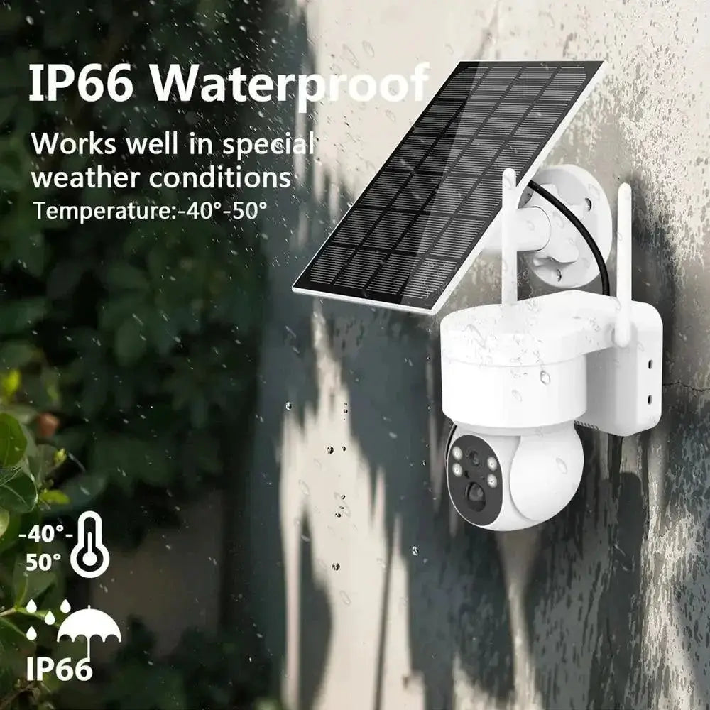 Solar Powered Outdoor Wireless Security Camera System