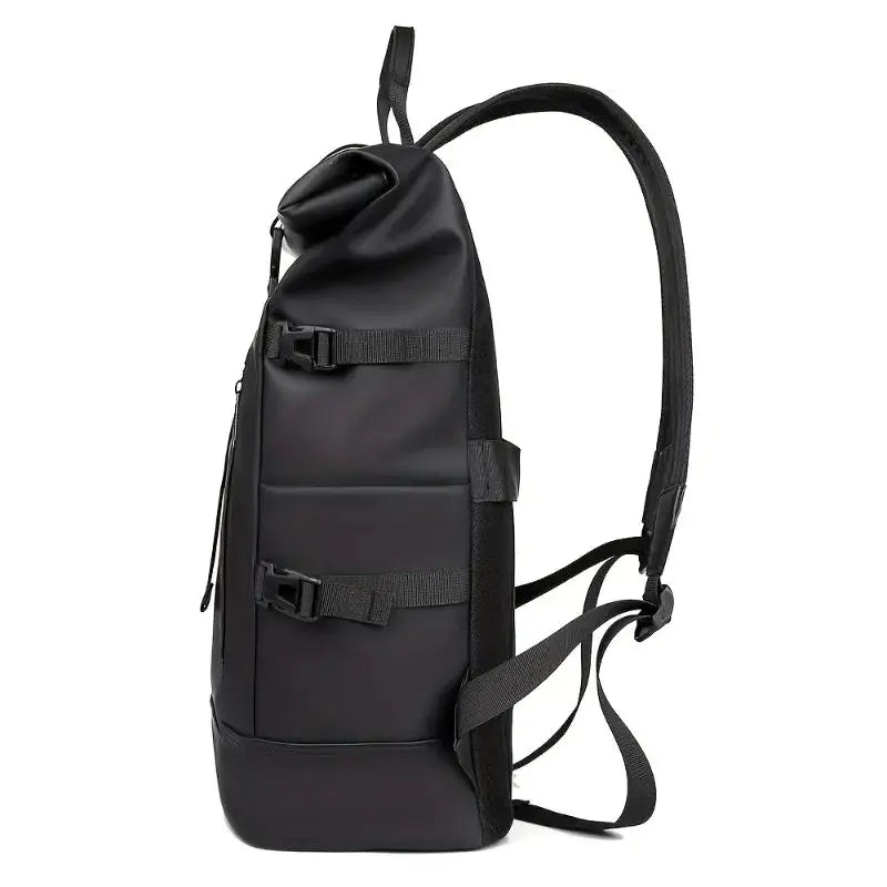 Roll-Top Backpack for Men Large Capacity Travel Laptop Backpack for College Work Commute Expandable Casual Daypack Rucksack