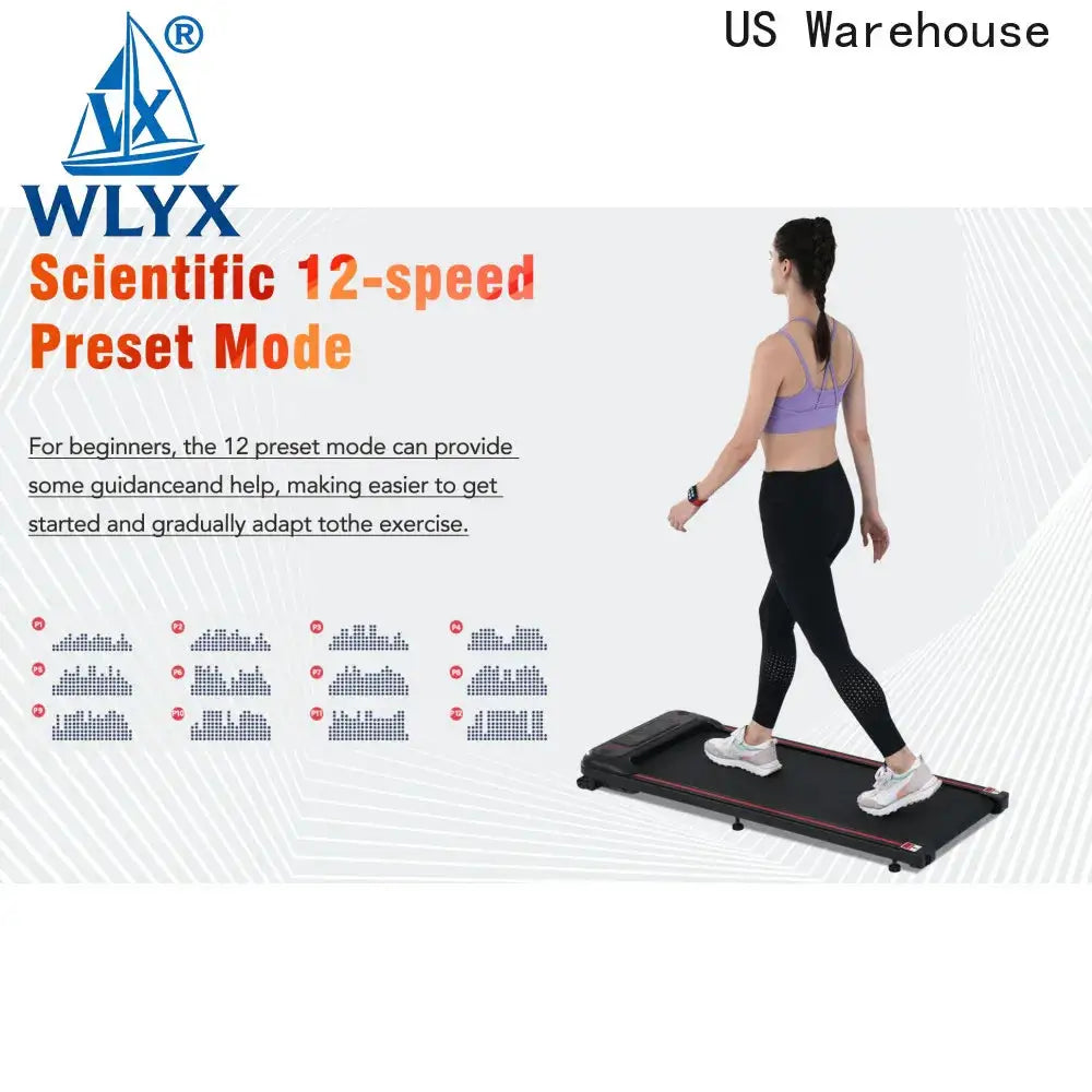 NEW Walking Pad Under Desk Treadmill for Home Office -2.5HP Walking Treadmill With Incline 0.5-4MPH 265LBS