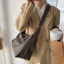 Timeless Vintage Pillow PU Leather Boston Shoulder Bag For Women