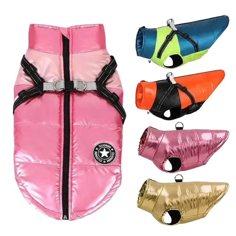 Weatherproof Dog Vest for Winter Walks — Orange