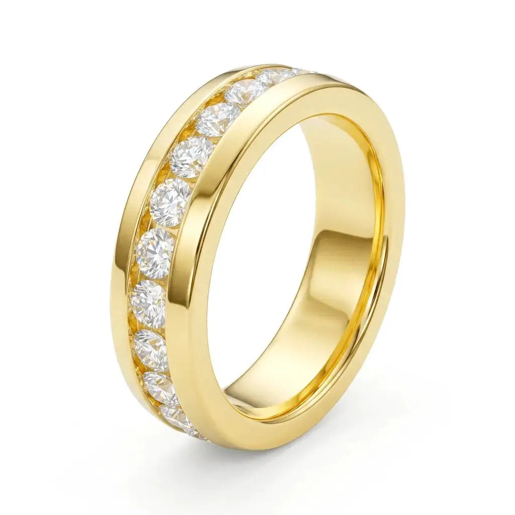 Sterling Silver Silver Moissanite Wedding Band Ring — product image 6