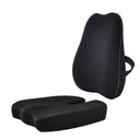 Ergonomic Memory Foam Seat Cushion and Back Pillow Set Comfort