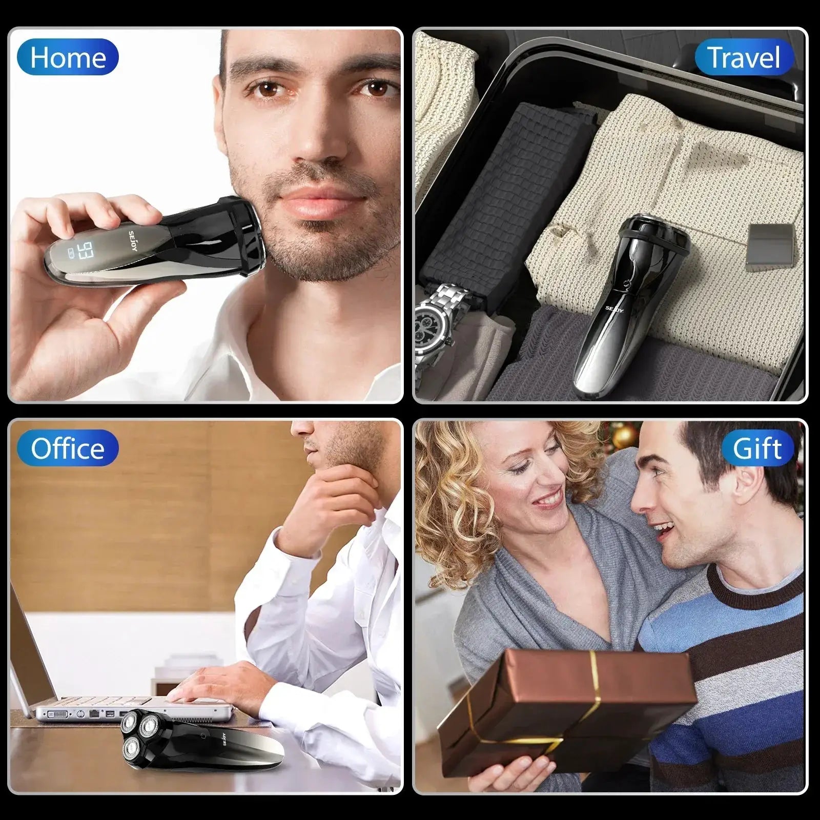 Sejoy 3D USB Rechargeable Electric Razor For Men Premium