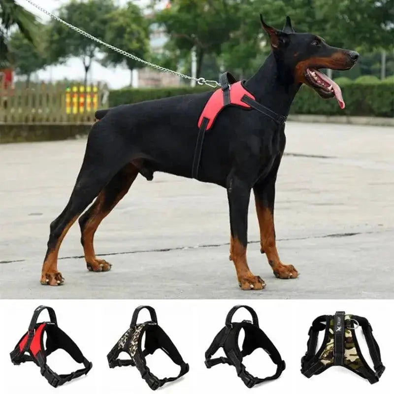 Nylon Dog Harness Heavy Duty Padded Adjustable for Huskies