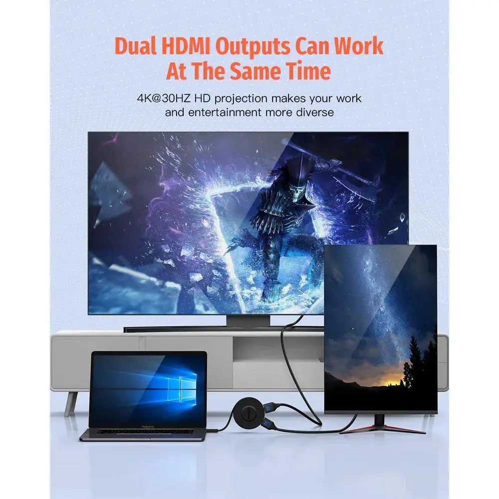 USB C Docking Station 7 In 1 USB C Hub With Dual HDMI Ports