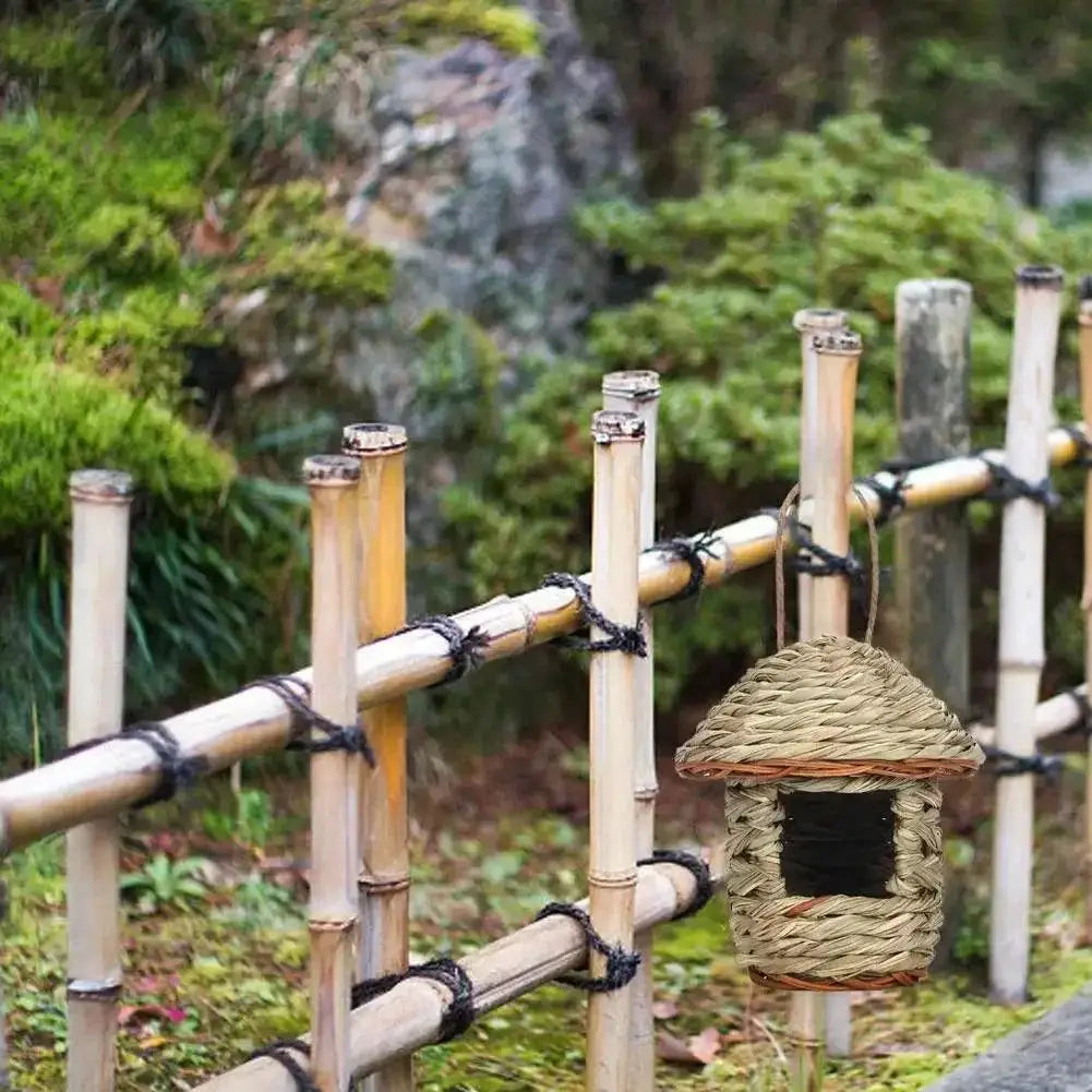 Handwoven Hummingbird Grass Nest House Natural Materials
