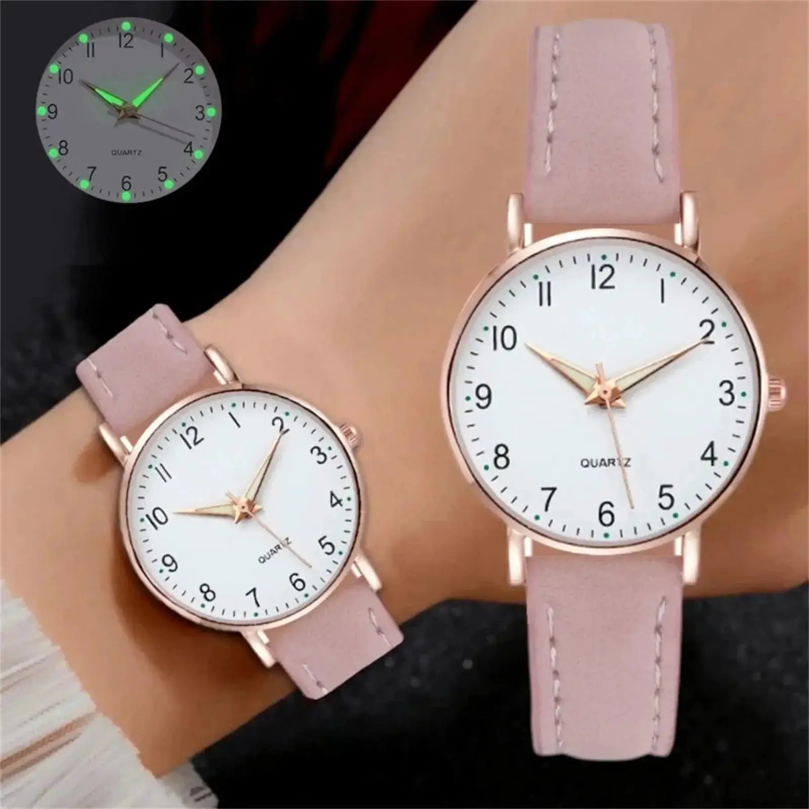 Fashion Leather Belt Watch Ladies Quartz Timepiece Elegant