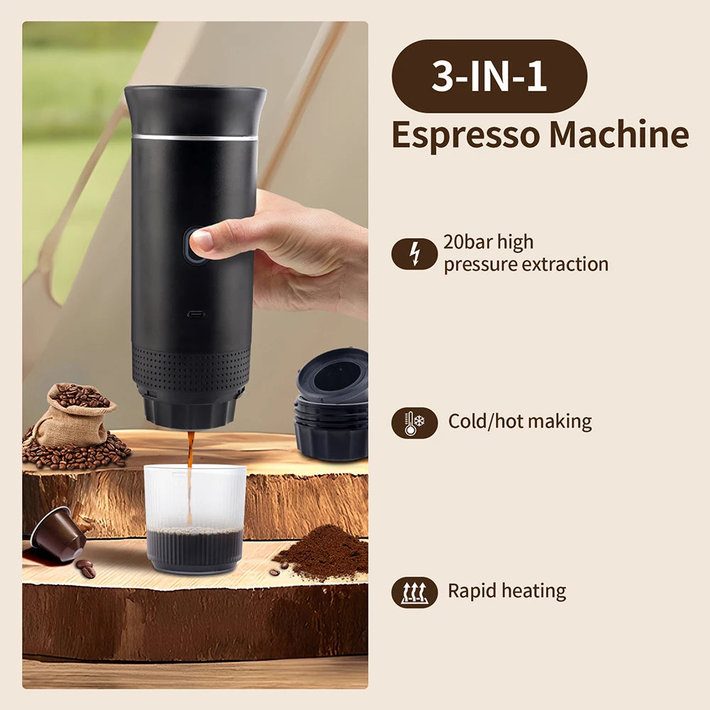 Portable Wireless Electric Espresso Coffee Machine For Travel — product view 3