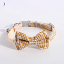 Plaid Print Dog Bow Tie Cute Fashionable Holiday Accessory