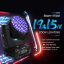 SHEHDS 4PCS Beam Wash 19x15W RGBW Zoom Moving Head Lighting