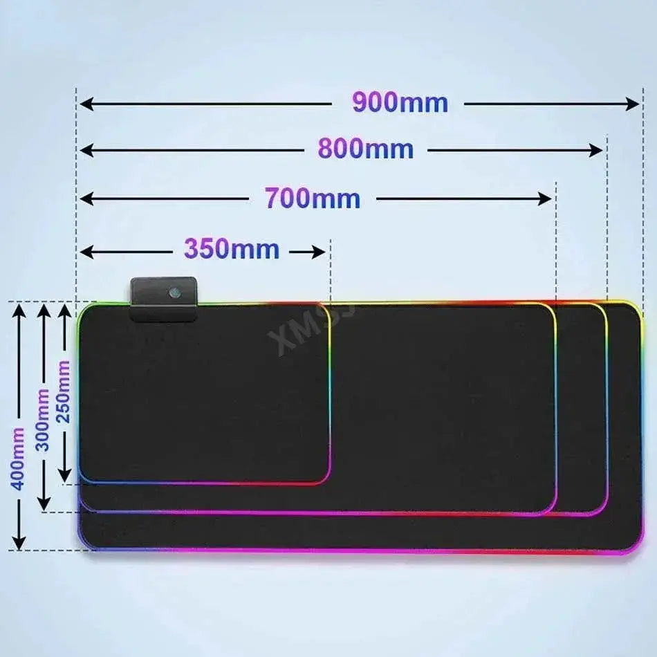 RGB Anime Logo Gaming Mouse Pad Personalized CSGO Desk Mat