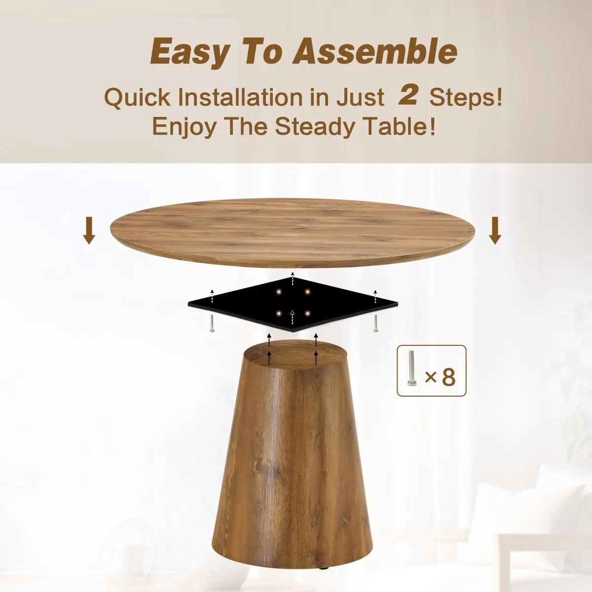 Wooden Round Dining Table