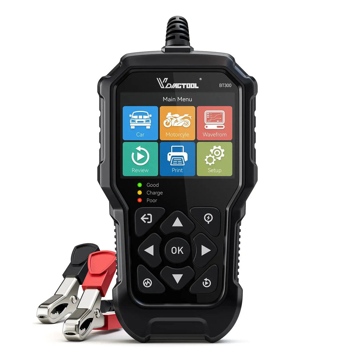 2026 New VDIAGTOOL BT300 5-3000 CCA Car Battery Tester 6V/12V Battery System Detect Auto Battery Analyzer Car Battery Tool