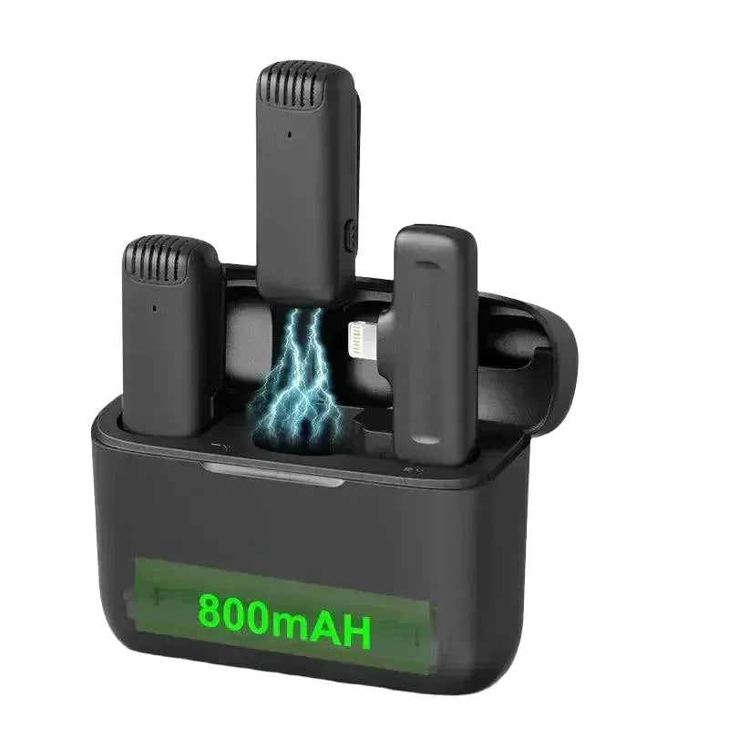 Clear Lavalier Mic Kit - Interviews — Black Type-C Port