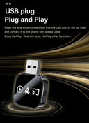 3 In 1 Wireless CarPlay Mirror Link Adapter Quick Plug And Play For iPhone