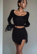 High Waisted Street Style Skirt Modern Chic Look Trendy