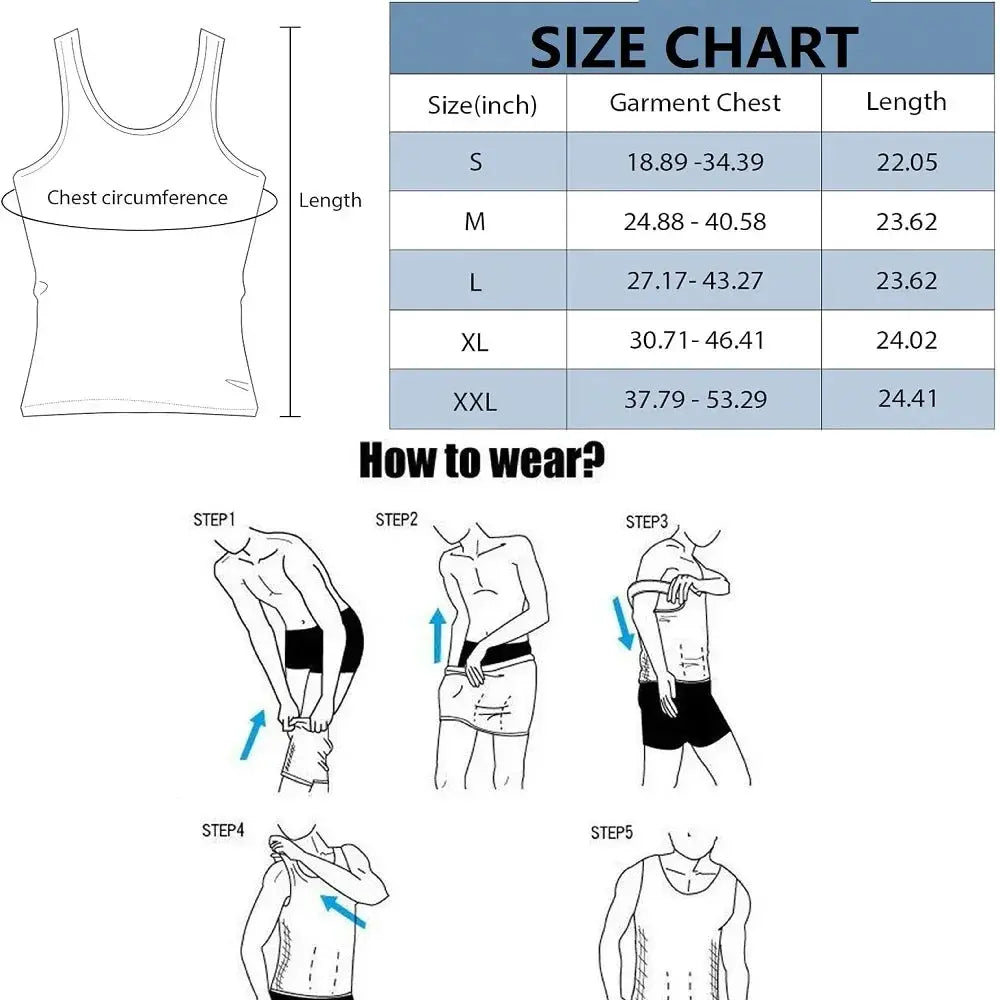 Men's Compression Shirt Tank Top Slimming Body Shaper Vest