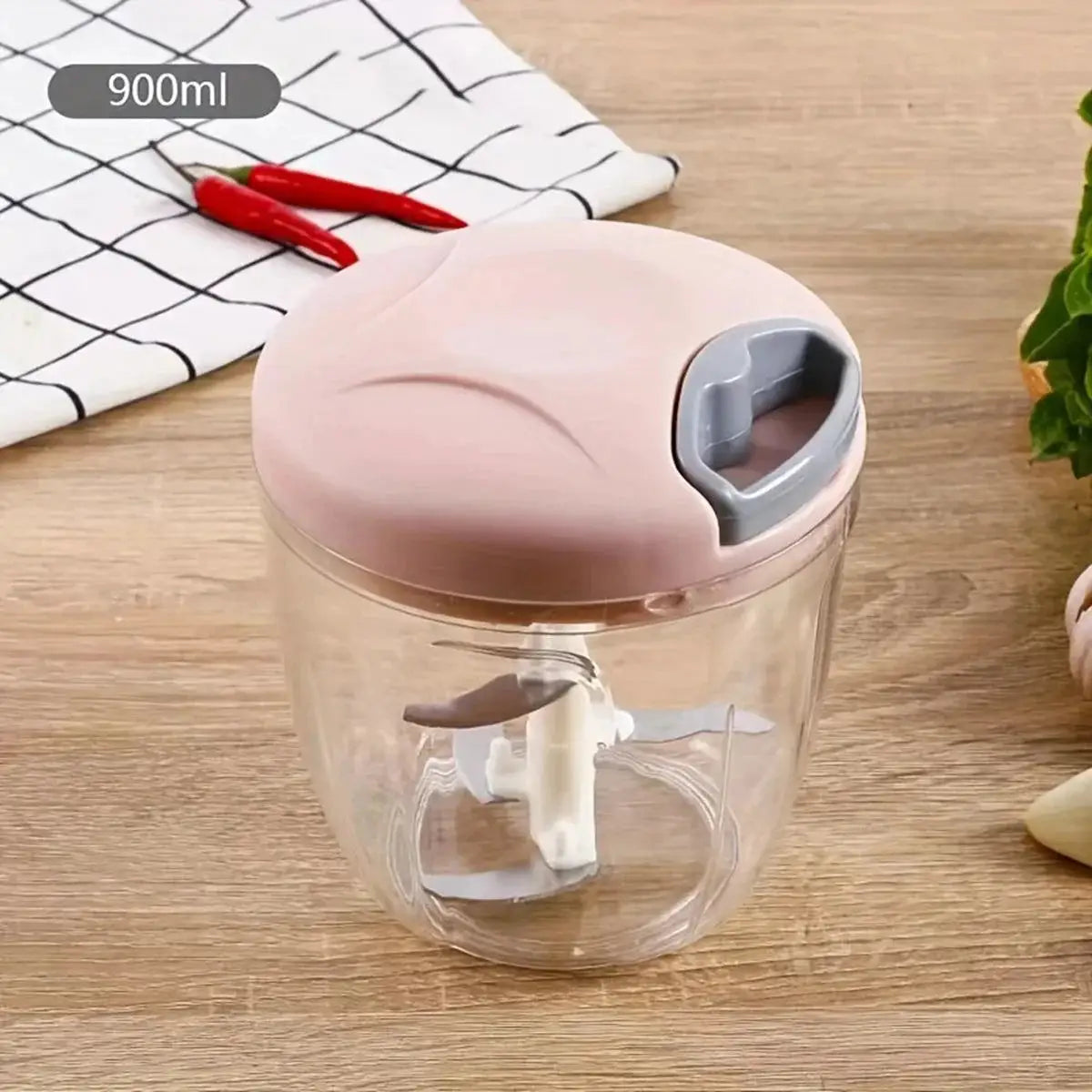 500/900ML Manual Meat Mincer Garlic Chopper Kitchen Tool